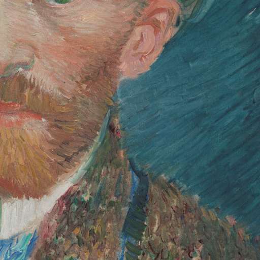 Van Gogh, Autoportrait (détail), 1887, Rijksmuseum NL